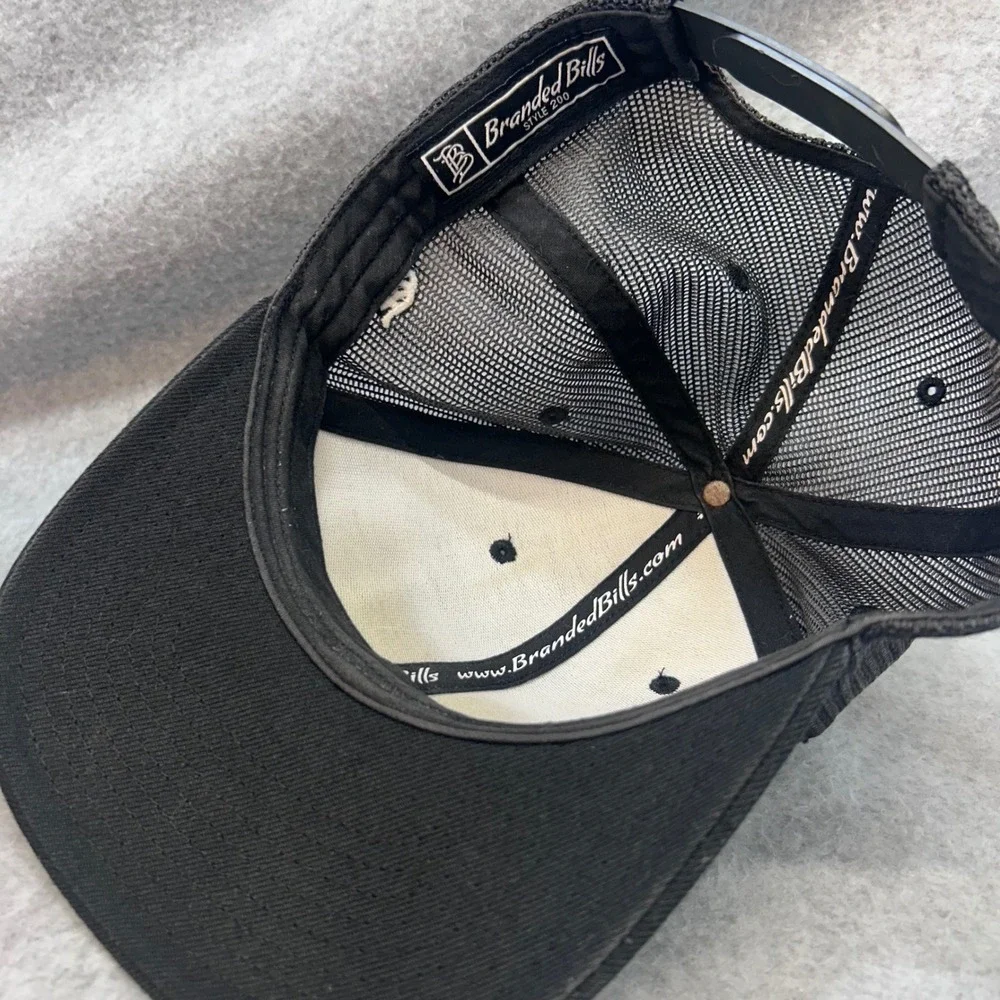 PBR Prep Baseball Report Mens Black Branded Bills Trucker Hat Snapback OSFM